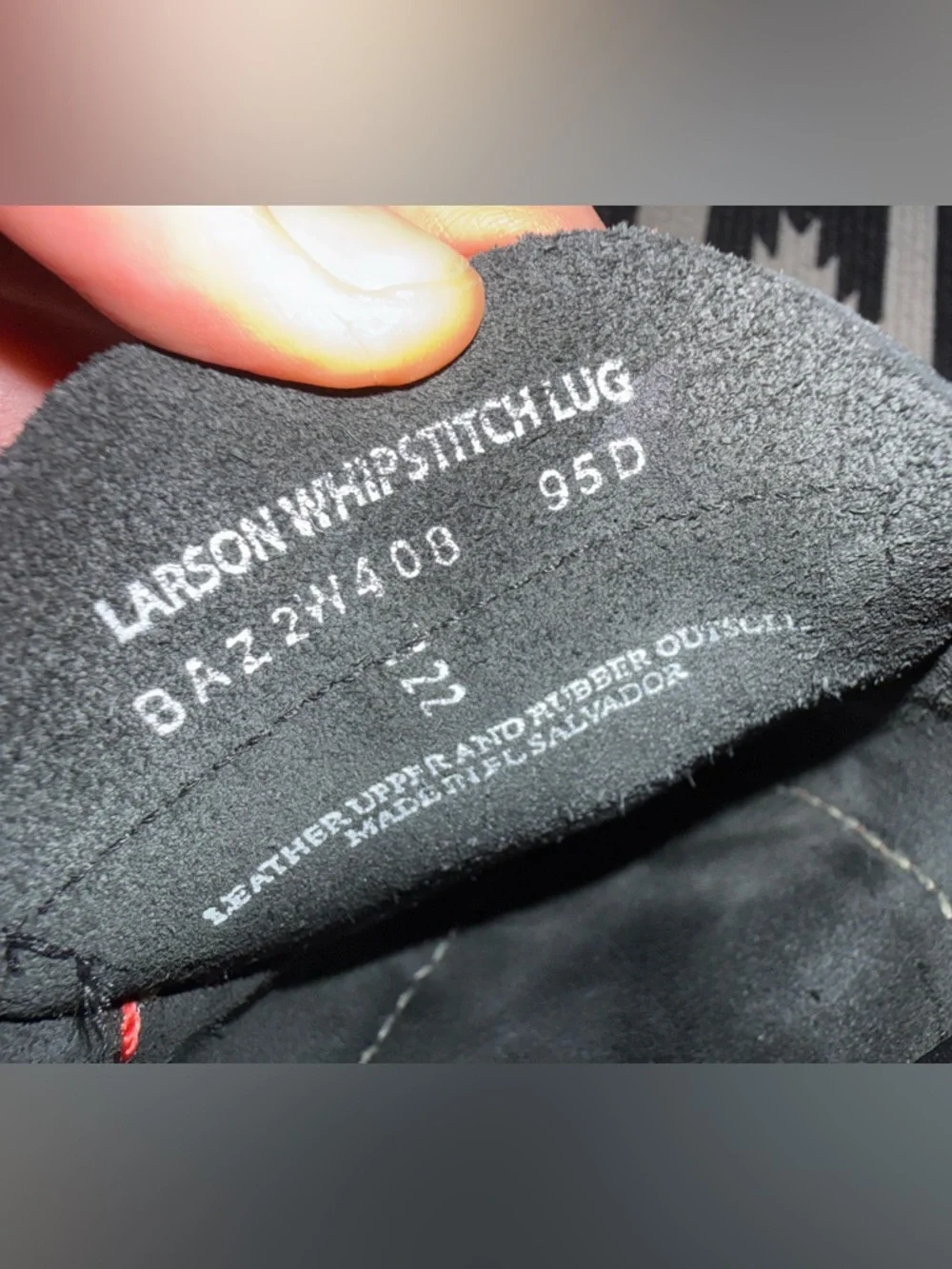 Weejuns GH Bass Larson Whipstitch Lug Loafer Sz 9.5D Black Grain Leather Slip On